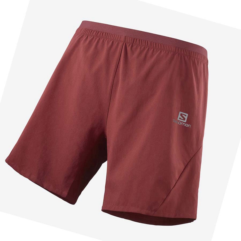 Men's Salomon CROSS 7'' Shorts Red | 52684-ZGRP