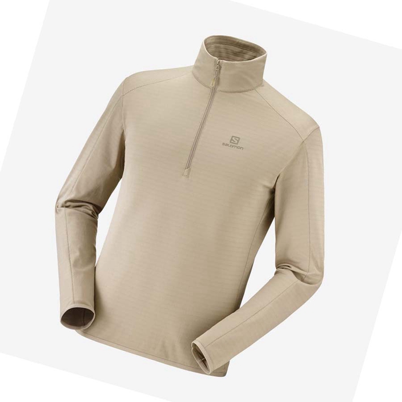 Men's Salomon ESSENTIAL LIGHTWARM Hoodie Grey | 56037-SQEL