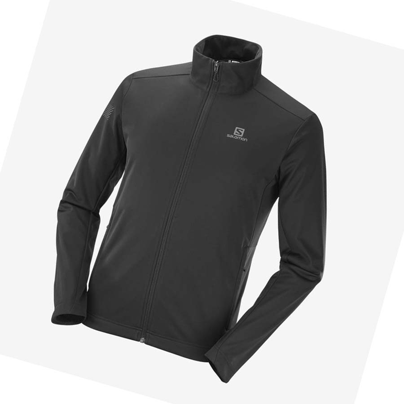 Men's Salomon GORE TEX INFINIUM™ WINDSTOPPER® Jackets Black | 20361-PVSA