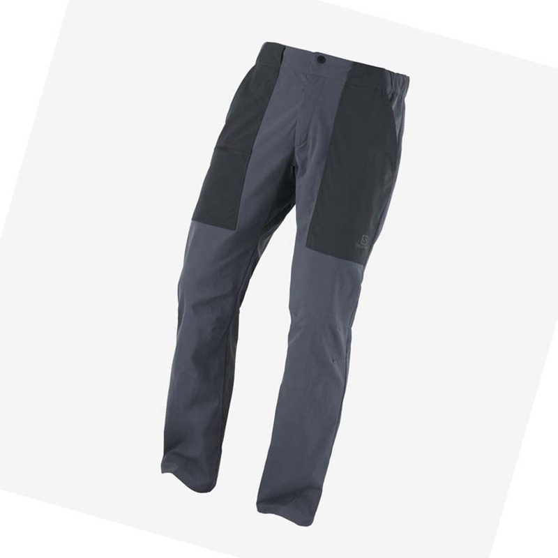 Men's Salomon OUTRACK Pants Grey | 70254-ZBDS