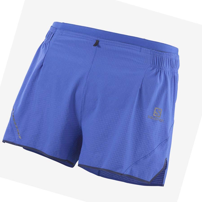 Men's Salomon SENSE AERO 3'' Shorts Blue | 29751-UZNX