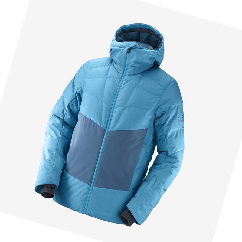 Men's Salomon SNOWSHELTER Ski Jackets Blue | 26938-OHCA