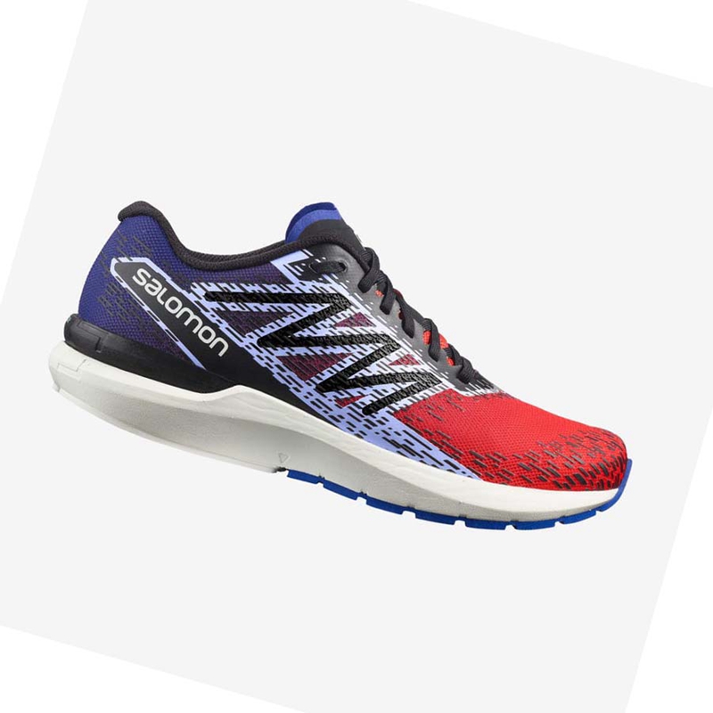 Men's Salomon SONIC 5 BALANCE Running Shoes Red / Blue | 60321-CYBR