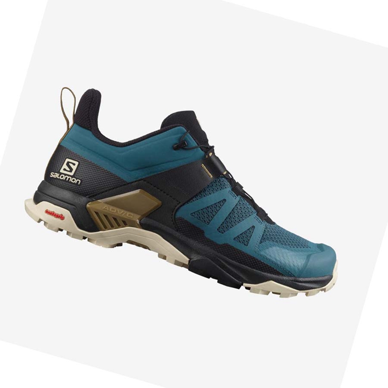 Men's Salomon X ULTRA 4 Hiking Shoes Aqua | 19328-LSXZ