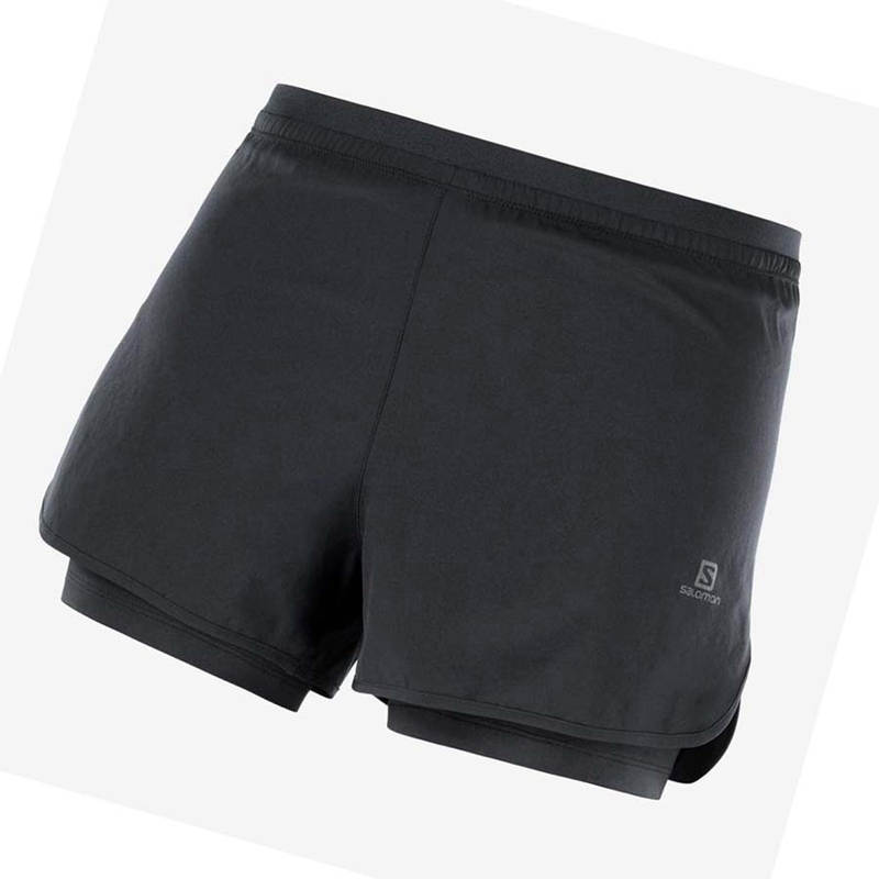 Women's Salomon CROSS 2IN1 Shorts Black | 42173-TICD