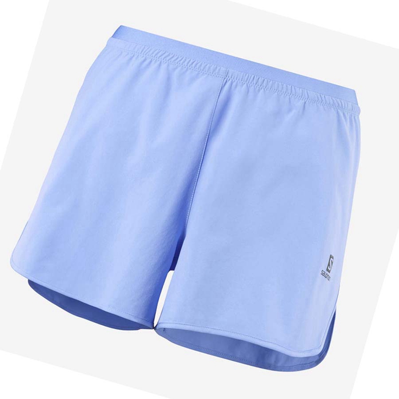 Women's Salomon CROSS 3'' Shorts Blue | 64527-OHRX