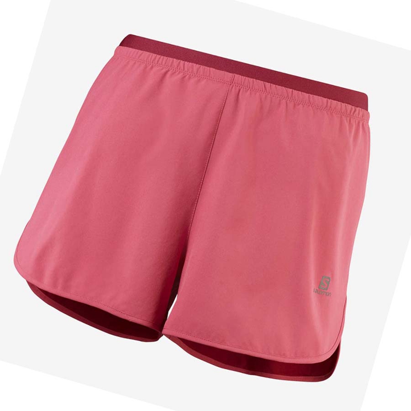 Women's Salomon CROSS 3'' Shorts Red | 72950-PVLZ