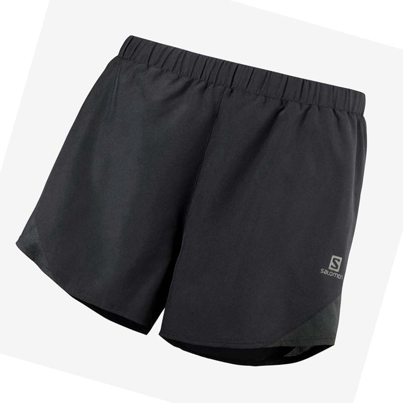 Women's Salomon CROSS REBEL 4'' Shorts Black | 43926-LMVR