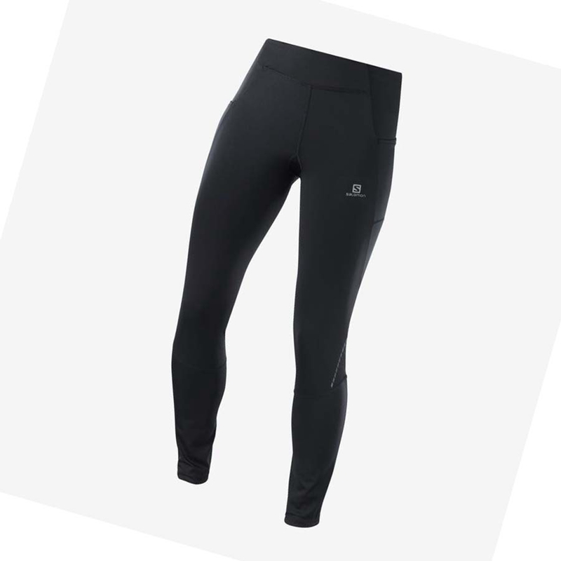 Women's Salomon CROSS RUN 28'' Pants Black | 28093-CPFD