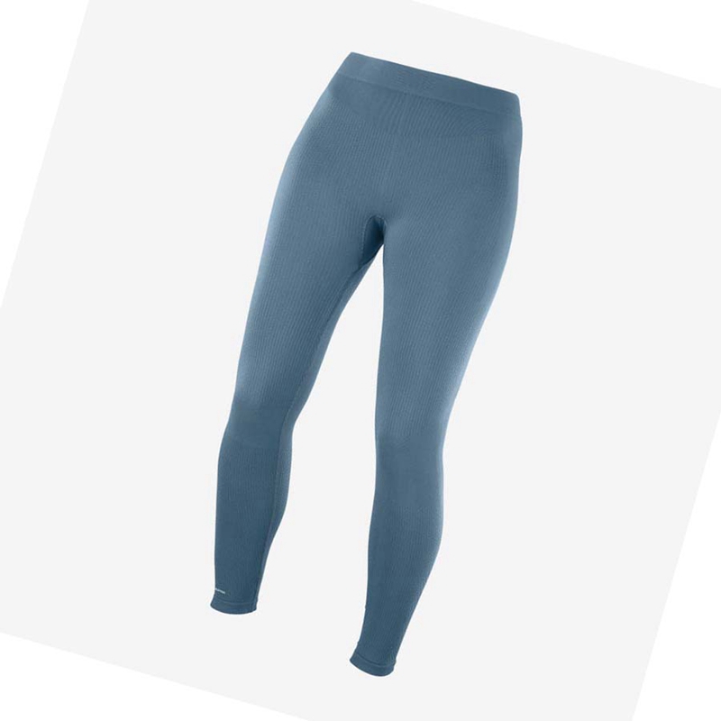 Women's Salomon ESSENTIAL SEAMLESS Pants Blue | 12968-ZJVH