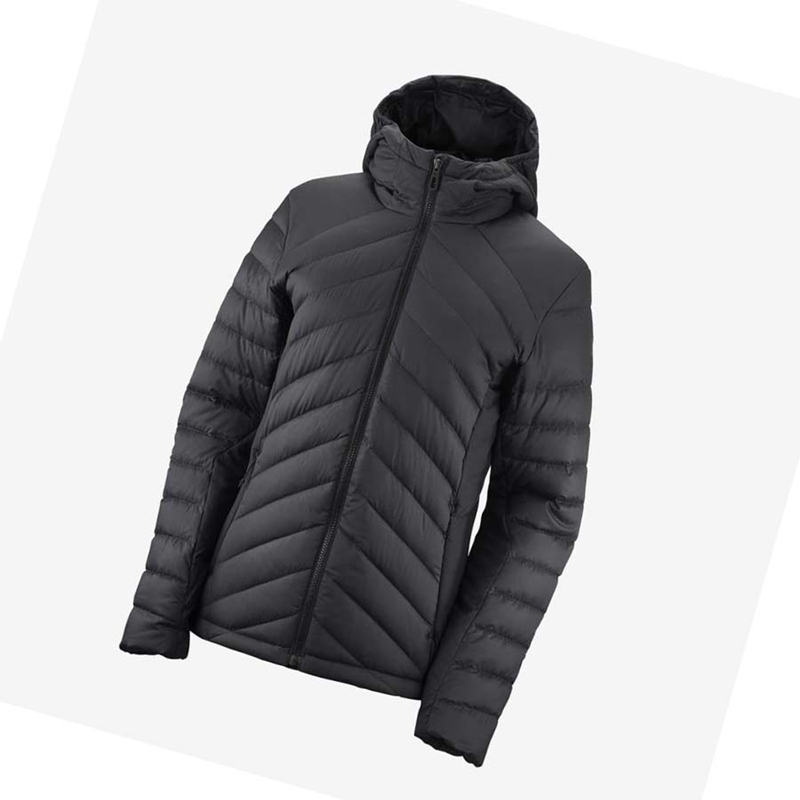 Women's Salomon ESSENTIAL XWARM DOWN INSULATED Jackets Black | 09138-ZUVA