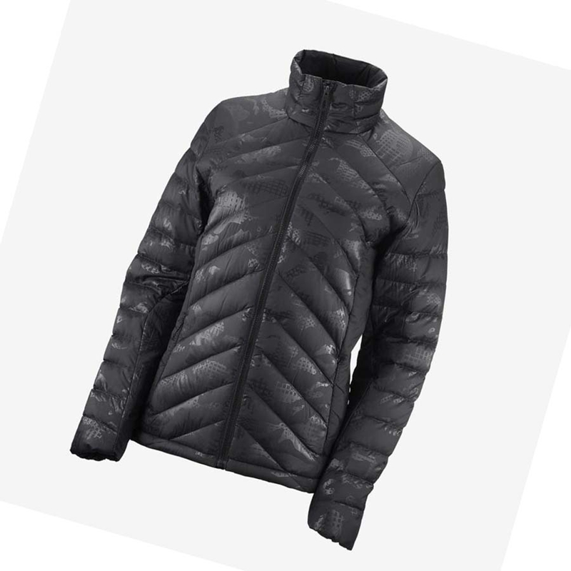 Women's Salomon ESSENTIAL XWARM DOWN INSULATED Jackets Black / Black | 35908-LEUC