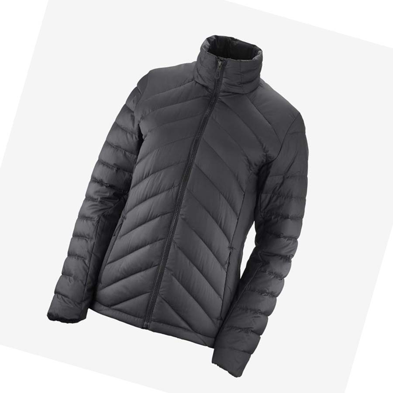 Women's Salomon ESSENTIAL XWARM DOWN INSULATED Jackets Black | 65031-VNRK