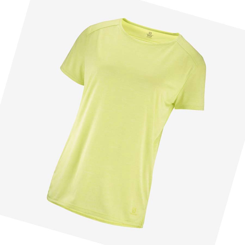 Women's Salomon OUTLINE SUMMER T Shirts Mint | 48269-RVFZ