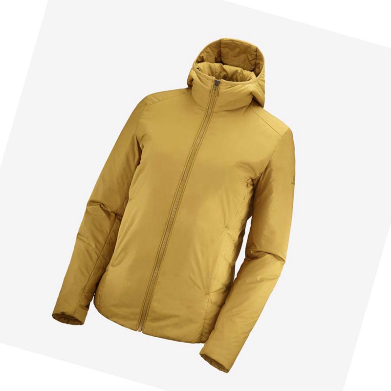 Women's Salomon OUTRACK INSULATED Jackets Yellow | 32175-QAVC