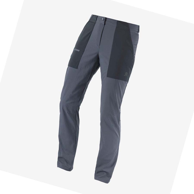 Women's Salomon OUTRACK Pants Grey | 67803-VAKC