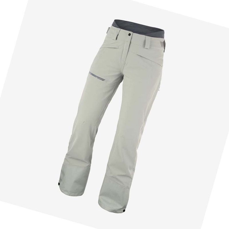 Women's Salomon PROOF LIGHT Ski Pants Beige | 35681-FPCU