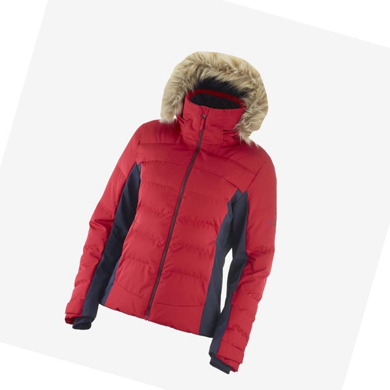 Women's Salomon STORMCOZY Ski Jackets Red | 67352-PUBW