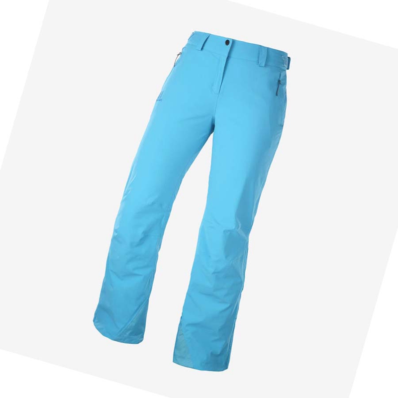 Women's Salomon THE BRILLIANT Ski Pants Blue | 45109-CWJL