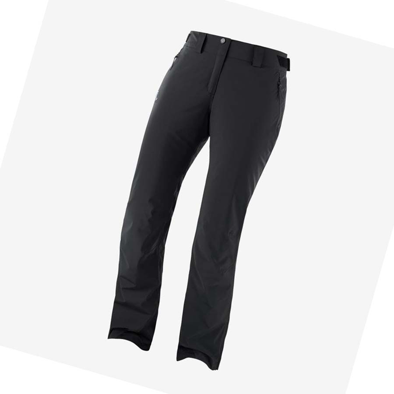 Women's Salomon THE BRILLIANT Ski Pants Black | 67084-DPLT