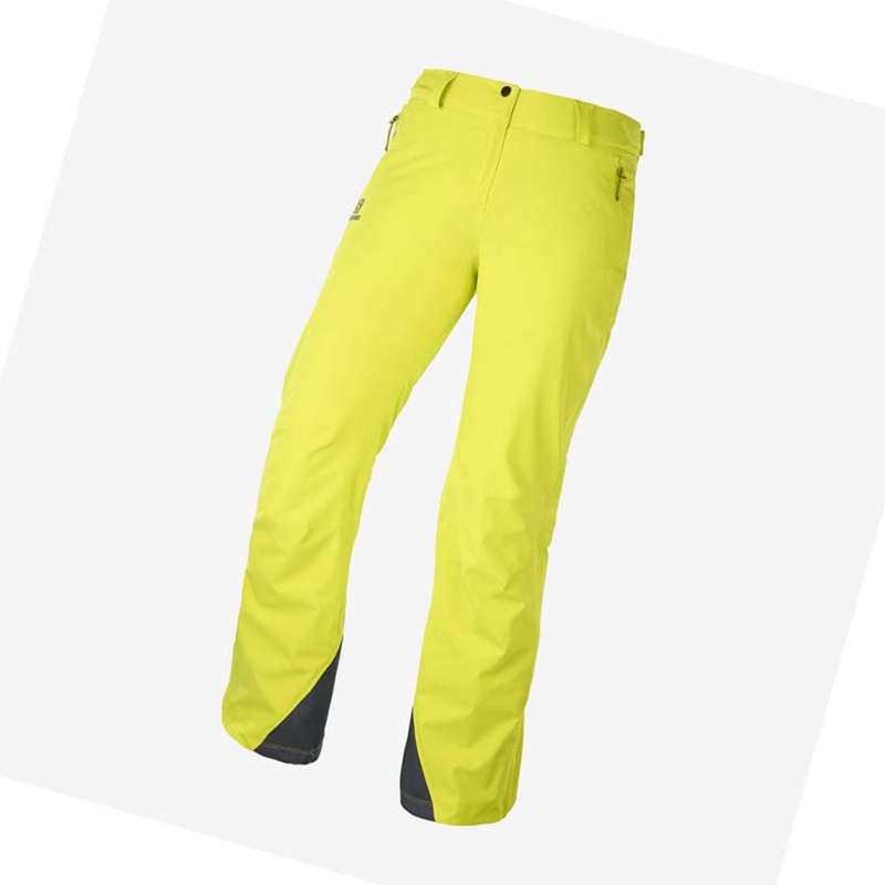 Women's Salomon THE BRILLIANT Ski Pants Green | 90863-IMZY