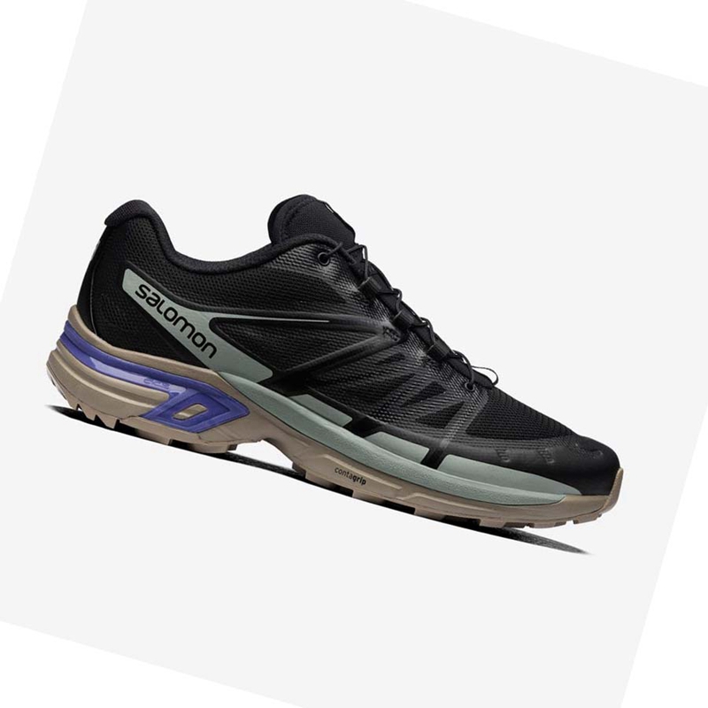 Women's Salomon XT-WINGS 2 Sneakers Black / Blue | 02648-KOSH